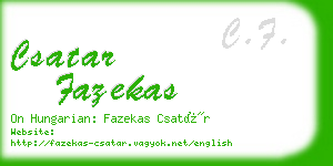 csatar fazekas business card